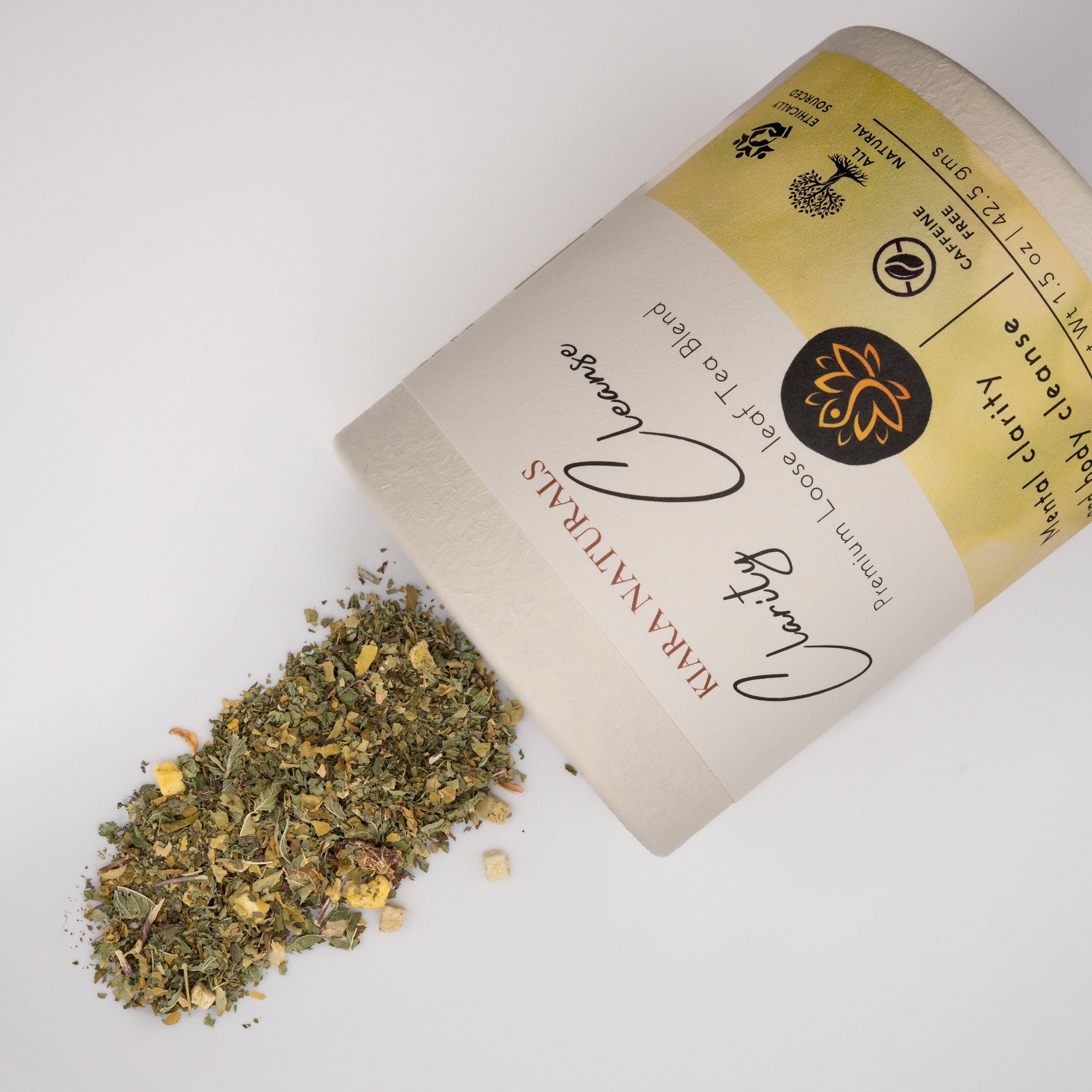 Ayurvedic and herbal ingredient mix of Clarity Cleanse loose leaf tea