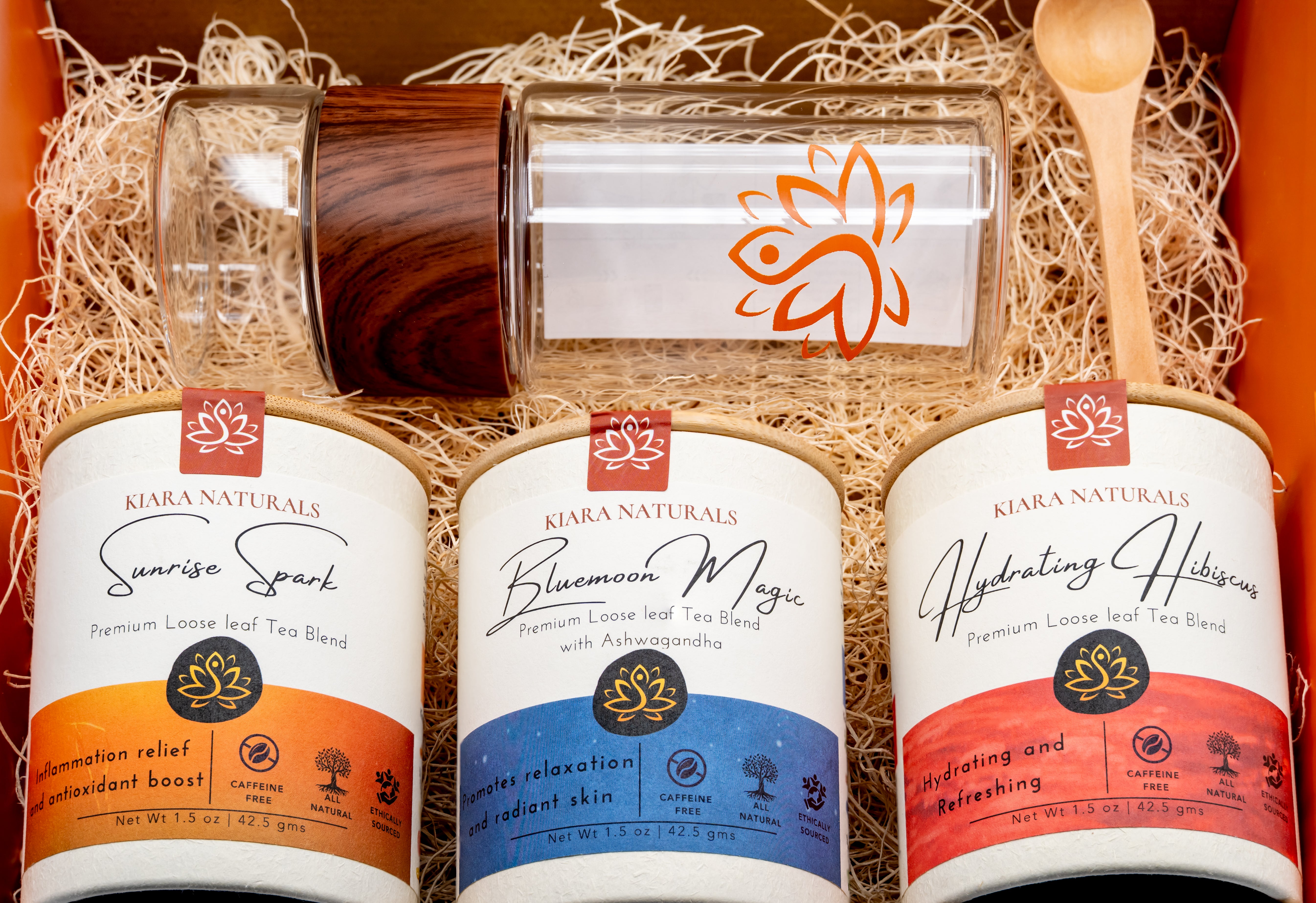 Kiara Naturals Wellness Gift Box – Ayurvedic Herbal Tea Sampler Set
