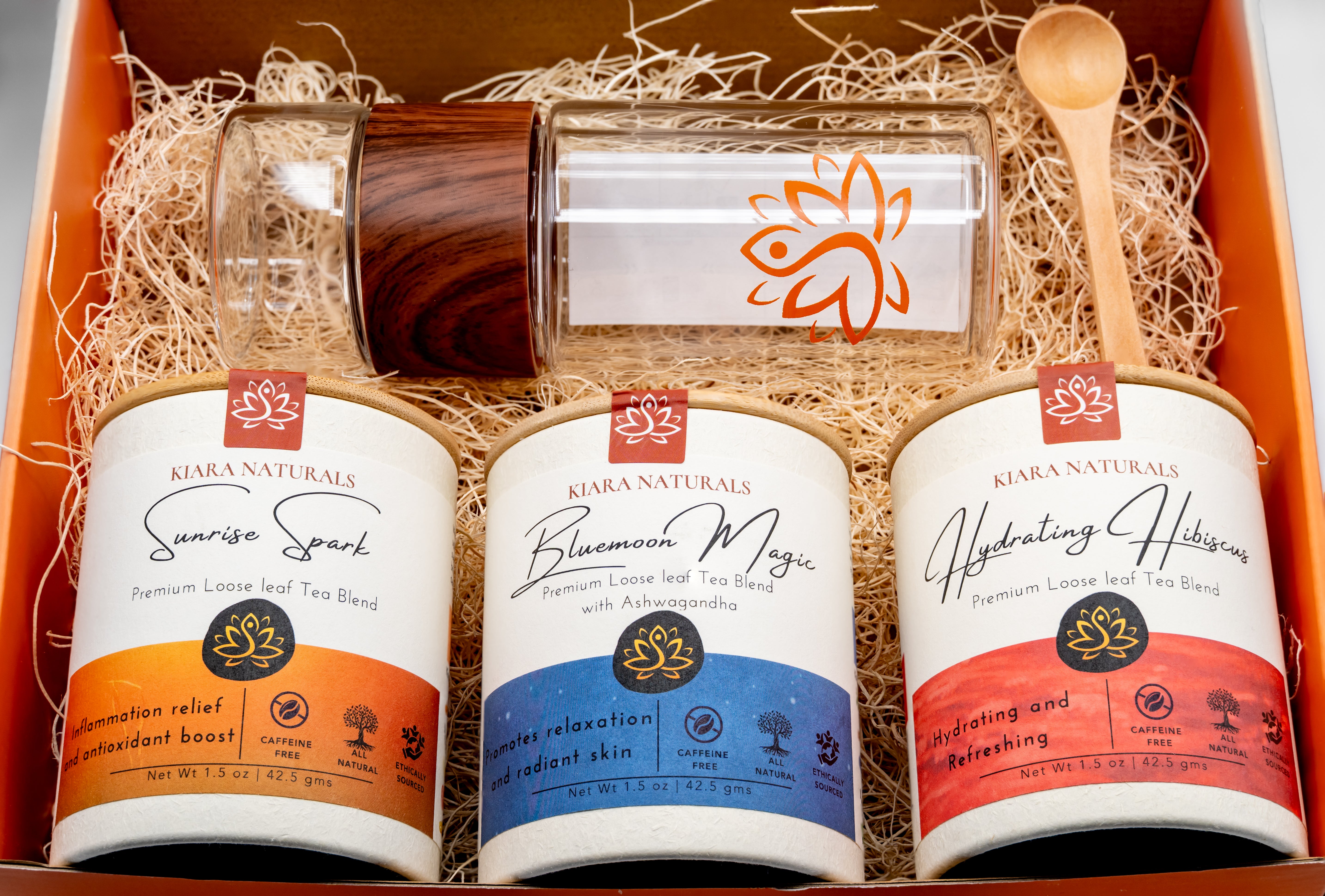 Kiara Naturals Wellness Gift Box – Ayurvedic Herbal Tea Sampler Set