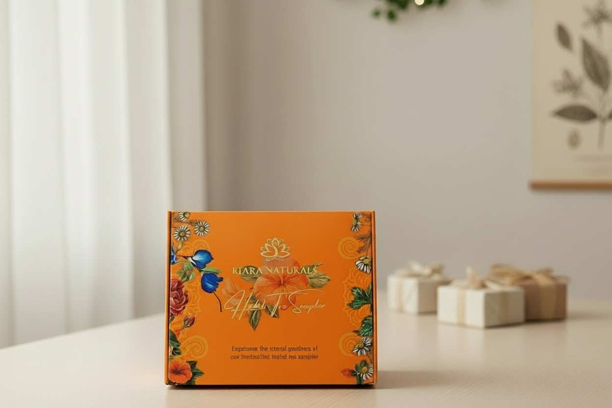 Kiara Naturals Wellness Gift Box – Ayurvedic Herbal Tea Sampler Set